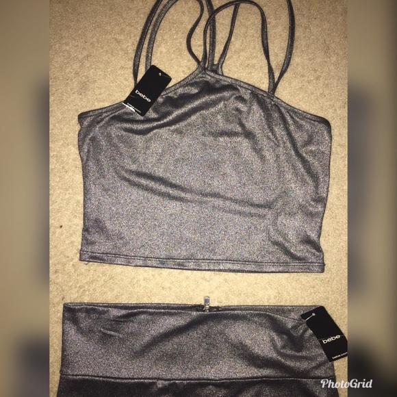 Bebe matching crop top & skirt 💃🏽 - Picture 2 of 3